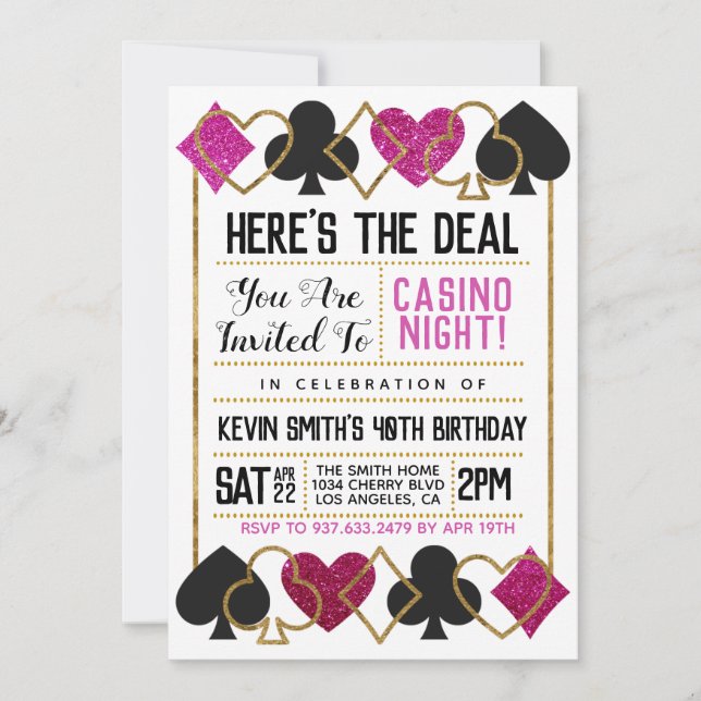 Invitación de Casino Poker (Anverso)