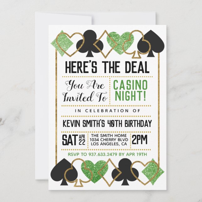 Invitación de Casino Poker (Anverso)