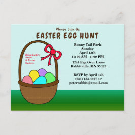 Invitación de caza de huevos de Pascua con presupu
