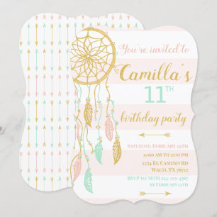 Invitación de Cazador de Sueños Boho