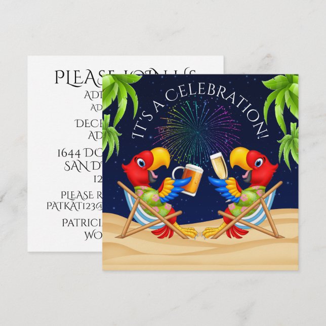 INVITACIÓN DE CELEBRACIÓN (Anverso / Reverso)