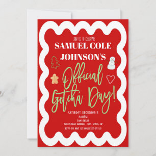 Invitación de Celebración de Adopción de Navidad
