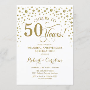 Invitación de Celebración de Aniversario 50 de Oro