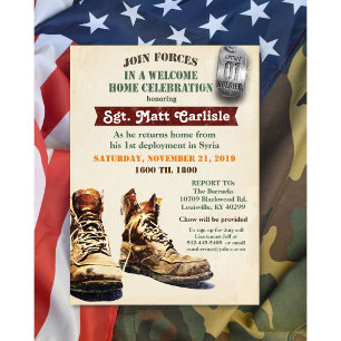Invitación de Celebración de Bienvenida Militar en