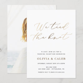 Invitación de celebración de boda íntima 'Nos atam