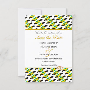 Invitación de Celebración de Boda JAMAICA Save Dat