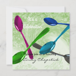 Invitación de Celebración de Cucharas Modernas Cul