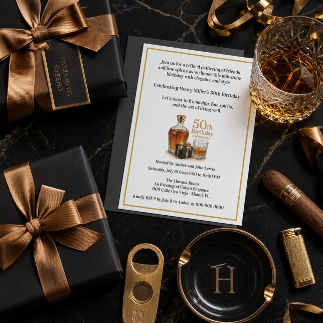 Invitación de celebración de cumpleaños número 50  (Subido por el creador)