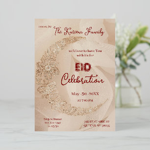 Invitación de celebración de Eid elegante Fiesta d