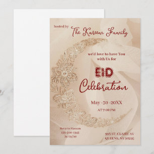 Invitación de celebración de Eid elegante Fiesta d