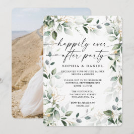 Invitación de Celebración de Elopamiento con Verde