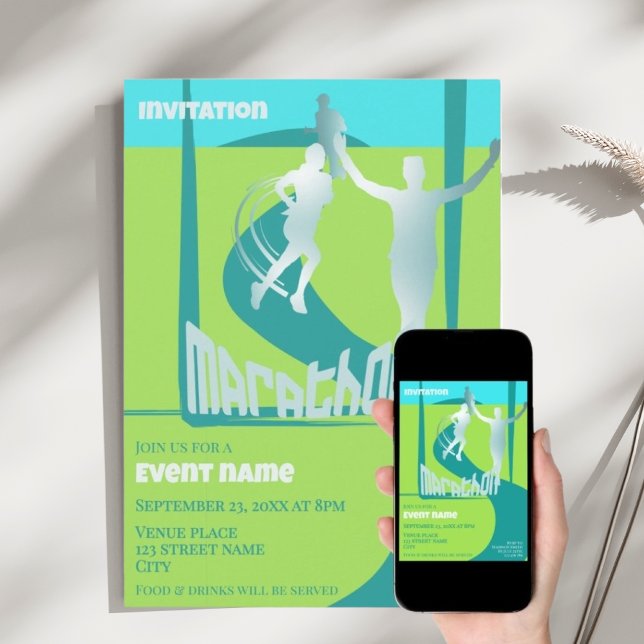 Invitación de celebración de evento de corredores  (Subido por el creador)