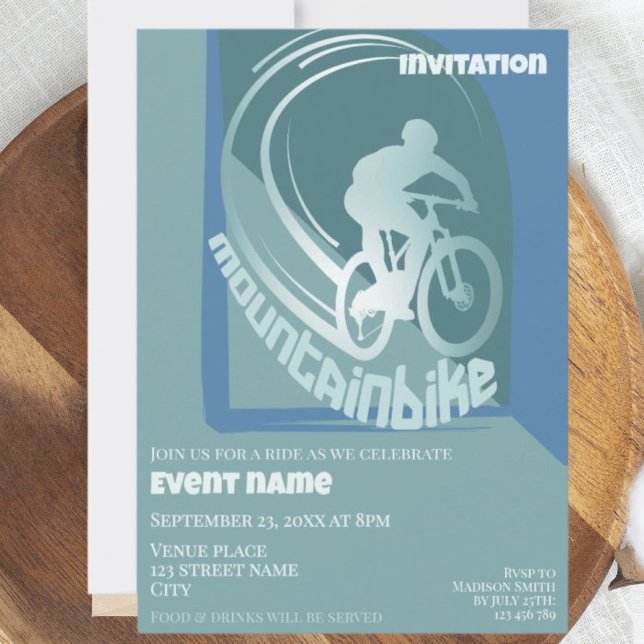 Invitación de celebración de evento de Mountainbik (Subido por el creador)