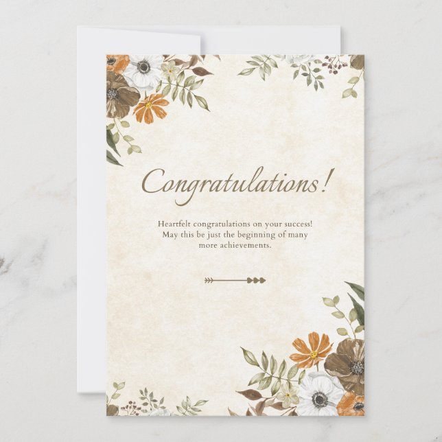 Invitación de Celebración de Felicitación (Anverso)
