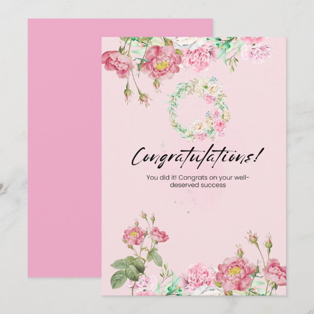 Invitación de Celebración de Felicitación (Anverso / Reverso)