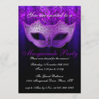 Invitación de celebración de fiesta de disfraz azu