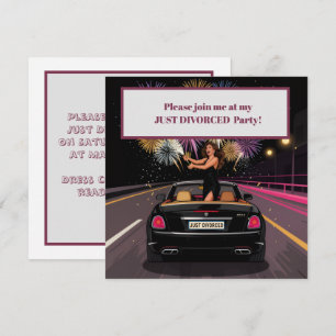 Invitación de celebración de fiesta de divorcio re