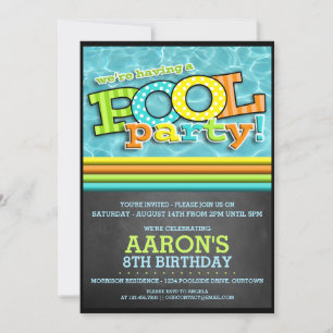 Invitación de Celebración de Fiesta en la Piscina