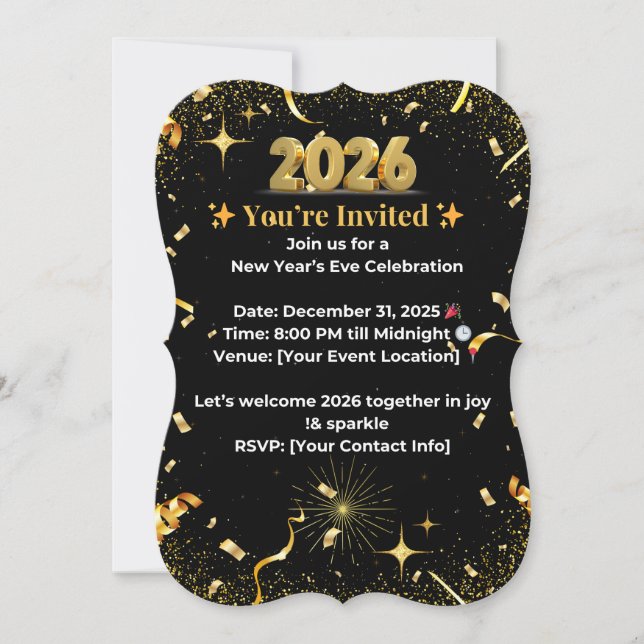 Invitación de Celebración de Fin de Año (Anverso)