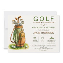 Invitación de Celebración de Golf de Jubilación