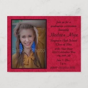 Invitación de celebración de graduación con foto p