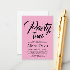 Invitación de Celebración de Graduación Party Time