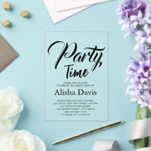 Invitación de celebración de graduación Party Time