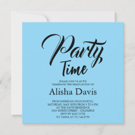 Invitación de Celebración de Graduación Party Time