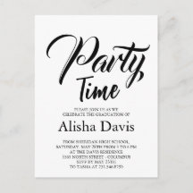 Invitación de Celebración de Graduación Party Time