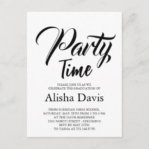 Invitación de Celebración de Graduación Party Time