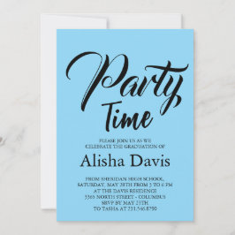 Invitación de Celebración de Graduación Party Time