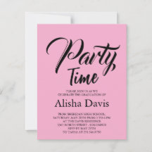 Invitación de Celebración de Graduación Party Time