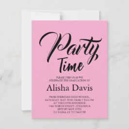 Invitación de Celebración de Graduación Party Time