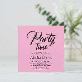 Invitación de Celebración de Graduación Party Time