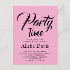Invitación de Celebración de Graduación Party Time
