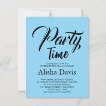 Invitación de Celebración de Graduación Party Time