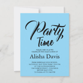 Invitación de Celebración de Graduación Party Time