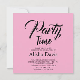 Invitación de Celebración de Graduación Party Time