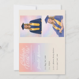 Invitación de Celebración de Graduación Pastel Ele