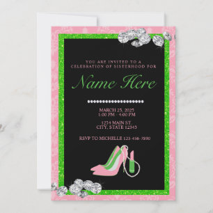 Invitación de Celebración de Hermandad Rosa y Verd