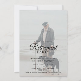 Invitación de celebración de jubilación con foto