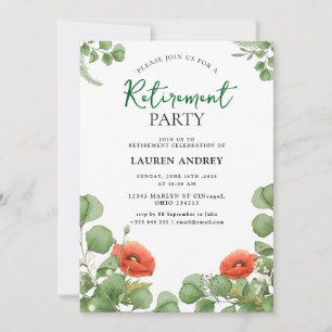 Invitación de Celebración de Jubilación Elegante