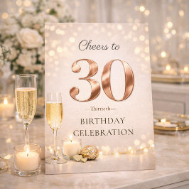 Invitación de celebración de los 30 años con luces