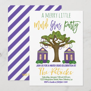 Invitación de Celebración de Mardi Gras