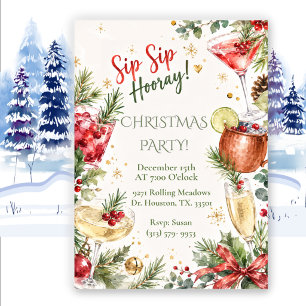 Invitación de Celebración de Navidad Sip Sip Hoora