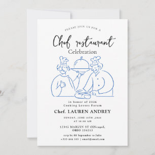Invitación de Celebración de Restaurante de Chef
