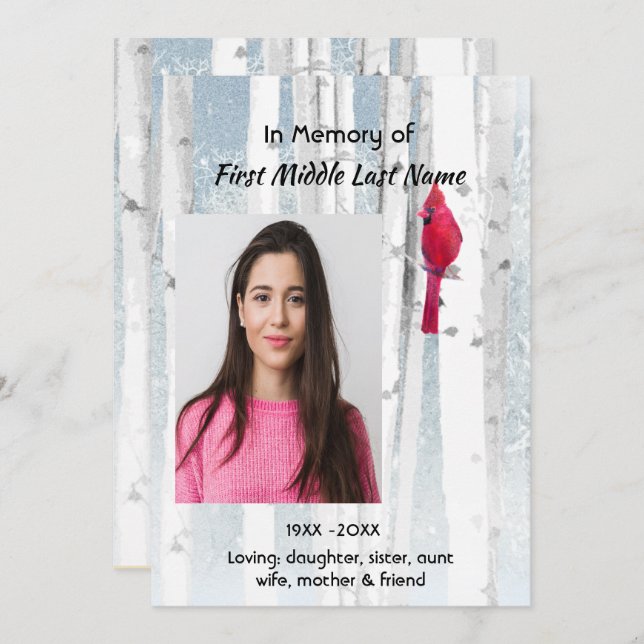 Invitación de Celebración de Servicio de Vida Card (Anverso / Reverso)