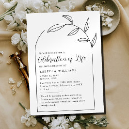 Invitación de Celebración de Vida Arco Boho