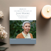 Invitación de Celebración de Vida con Foto Elegant