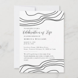 Invitación de Celebración de Vida con Texto Mínimo